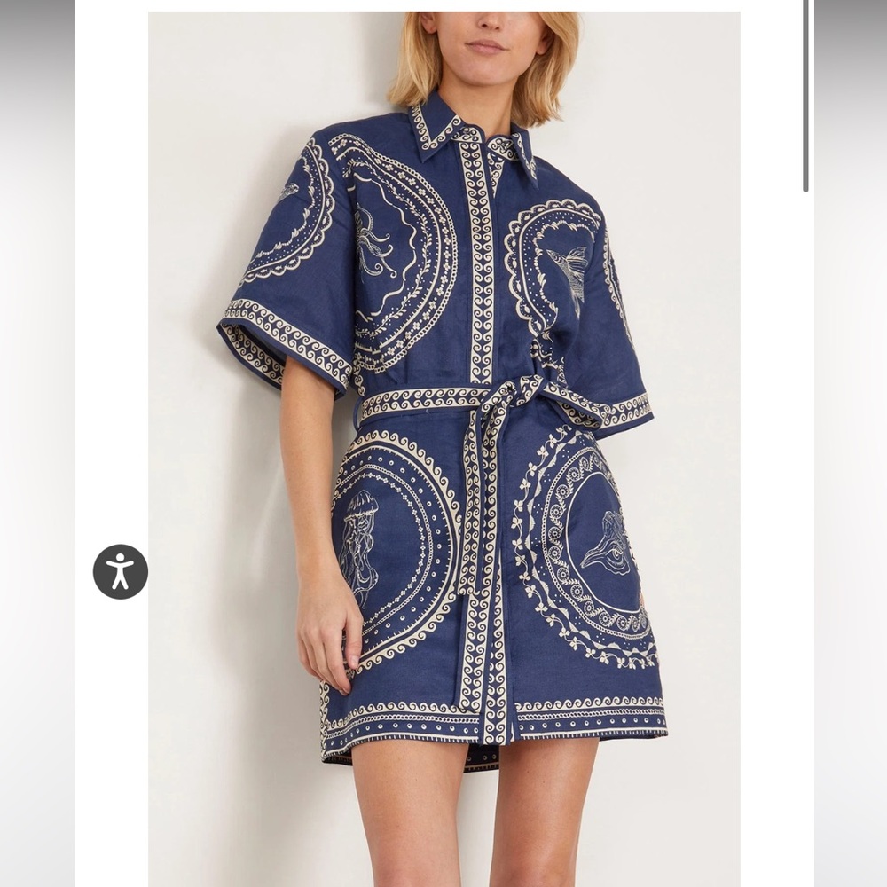 Alemais Oceane Mini Dress US 4 - Picture 3 of 4
